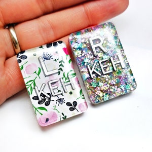 Floral Xray Markers - Spring Flowers X-Ray Markers - Radiology Marker Set - Gift for X-Ray Tech - Glitter Xray Markers with Initials, Purple