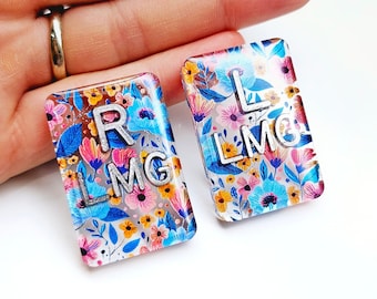 Spring Floral Xray Markers - Beautiful Xray Markers - Clear Xray Markers with Initials - Xray Tech Gift - Xray Student - Radiology Markers