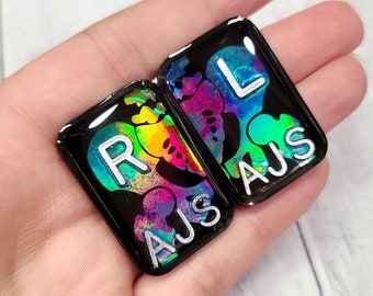 Bright Iridescsnt Pelvis X-Ray Marker- Ortho Xray Markers with Initials - Rainbow Xray Marker - Radiology Gift - Rad Tech Gift - Xray Gift