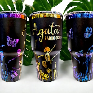 Personalized Radiology Tumbler - Xray Tech Tumbler - Engraved Rainbow Tumbler - Xray Tech Gift - Radiology Graduation Gift - 30 oz tumbler