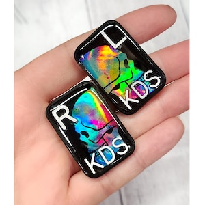 Bright Iridescent Skull X-Ray Marker Set - Lateral Skull Xray Marker with Initial - Xray Tech Gift - Radiology Tech Gift - Xray Student Gift