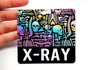 Lightweight Badge Buddy - Double Sided Badge - Xray Badge Buddy - Radiology Badge Buddy - Xray Tech Gift - Xray Marker Parker - Super Thin