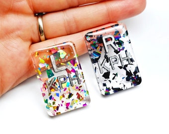 Rainbow and Holo Black Flake Xray Markers - Transparent Glitter X-Ray Markers - Radiology Marker Set - Gift for X-Ray Tech - Radiology Gift