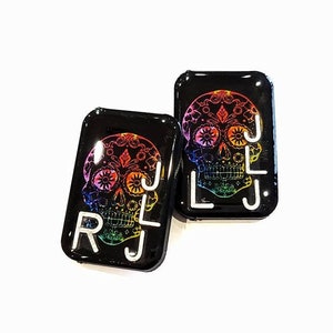 Rainbow Sugar Skull X-Ray Markers Colorful Xray Markers with Initials Rainbow X-Ray Marker Radiology Markers Rad Tech Gift image 3