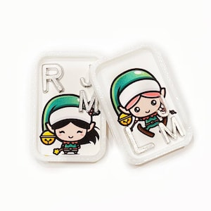 Funny Elf X-Ray Marker Set - Christmas Xray Markers with Initials - Santa Claus Xray Marker - Christmas Radiology Gift - Xmas Xray Markers
