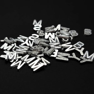 Sachet de 100 ou 10 lettres de plomb pour marqueurs radiographiques - Lettres de plomb à face plate non montées - Petite lettre en métal - Lettre de plomb 2,5 cm pour les initiales