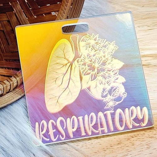 Iridescent Respiratory Badge Buddy RRT Badge Buddy Etsy