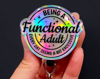 Holographic Funny Badge Reel - Xray Badge Reel - Nurse badge - Radiology Badge Reel - Funny Badge Reel - Xray Tech Gift - RN Gift