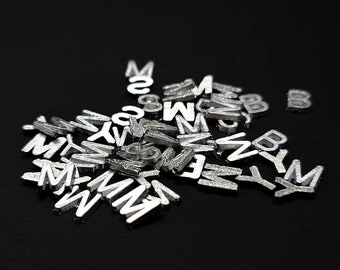 Set of 10 Lead Letters for X-Ray Markers - Unmounted Flat Face Lead Letters - Small Metal Letter - 1\4" lead letter for initials