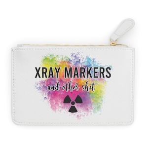 Mini Clutch Bag for Xray Markers - Xray Tech Bag - Xray Markers and Other Shit Bag - Xray Marker Storage - Xray Marker Bag - Radiology Gift