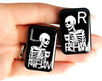 Coffee Skeleton X-Ray Marker Set - CoffeeXray Markers with Initials - Funny Xray Markers - Bones Xray Markers - Xray Tech Gift