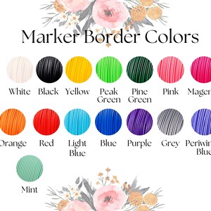 a color chart of markers and markers for markers