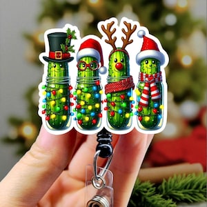 Christmas Pickle Badge Reel - Xray Badge Reel - Cute Christmas Badge Reel - Funny Badge -  Christmas Nurse Badge Reel - Festive Badge