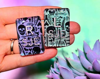 Shimmer Glitter Anatomy Bones Xray Markers - Anatomy X-Ray Markers, Radiology Marker Set, Skeleton Xray Markers with Initials