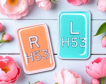 Solid Color X-ray Marker Set - White Border Xray Markers - Glitter X-Ray Markers - Rad Tech Markers - Radiology X-Ray Markers with Initials