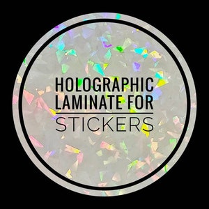 Cracked Glass Holographic Vinyl - Sticker Laminate - Self Adhesive Overlay - Resin Transparency - Holographic Sticker Paper, Sticker Overlay