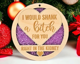 Best Friend Gift - Best Friend Christmas Ornament - Funny Christmas Ornament - 2023 Best Friend Ornament - Gift for Best Friend- Funny Gift