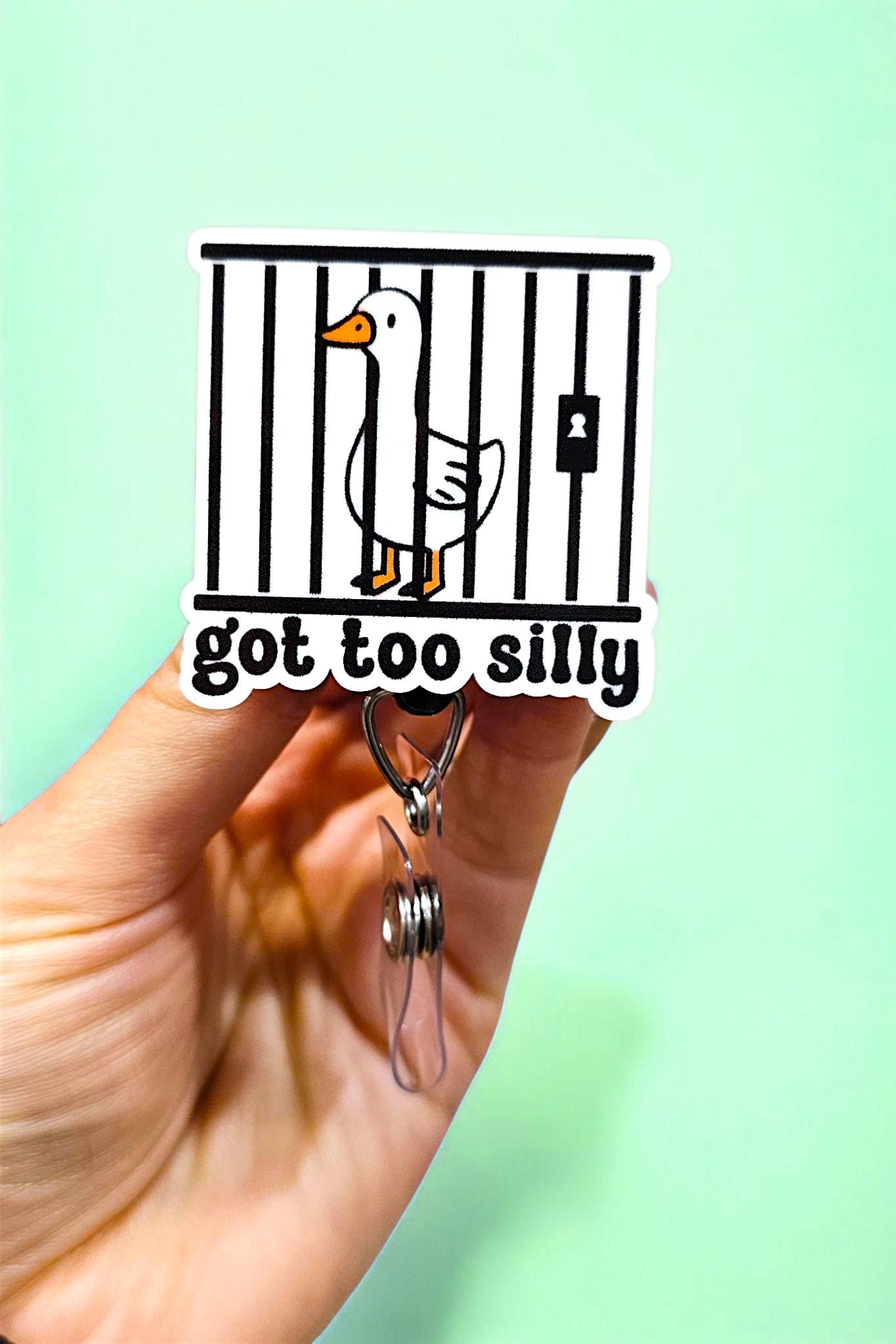 Got Too Silly Badge Reel - Funny Badge Reel - Nurse Badge Reel - XRay Badge Reel - Radiology Badge Reel - Cute Badge Reel - Gift for Nurse