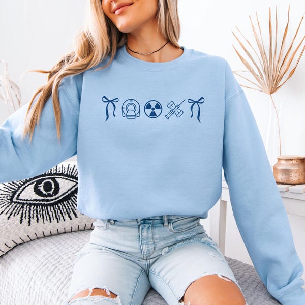 Ct Tech Sweatshirt - CT Scan Sweatshirt - Embroidery Sweatshirt - Radiology Sweatshirt - CT Scan Crewneck Shirt - Ct Tech Gift - Xray Tech