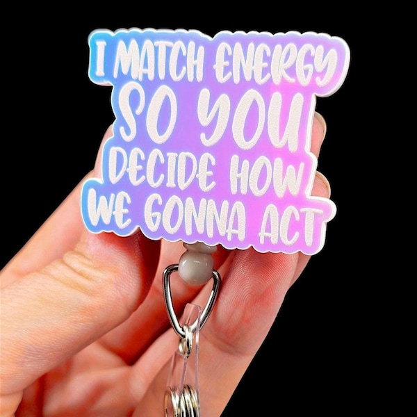 Nurse Badge Reel - Xray Badge Reel - Funny Badge - Iridescent Badge - Nurse Gift - Humor Badge - Match Energy Badge - Cna Badge - ER nurse