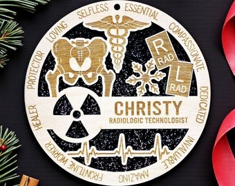 Custom Xray Tech Ornament, Xray Christmas Ornament, Radiology Ornament, Xray Tech Gift, Christmas Gift, Wooden Ornament, Xray Christmas Gift