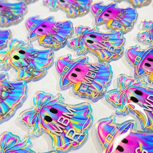 Iridescent Ghost Xray Markers - Halloween Xray Marker Set with Initial - Spooky Xray Markers - Acrylic Markers for Xray Techs image 5
