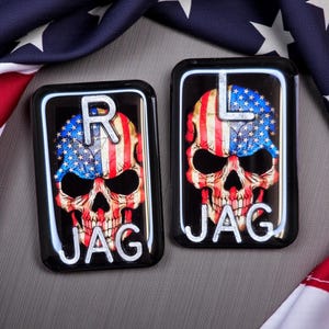 American Flag X-Ray Marker- Patriotic Xray Markers with Initials -American Skull Xray Marker - Xray Markers for Men - Rad Tech Week Gift