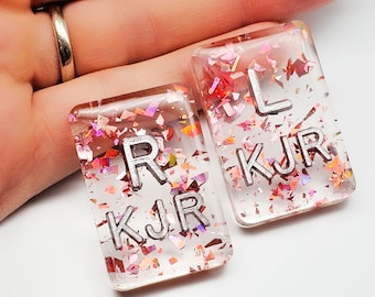 Rose Gold Flake Xray Markers - Transparent Glitter X-Ray Markers - Radiology Marker Set - Gift for X-Ray Tech - Radiology Gift - Xray Tech