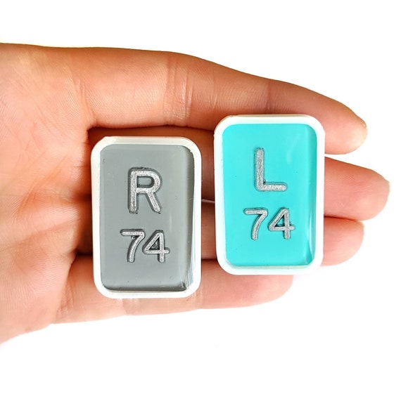 Solid Color X-ray Marker Set Grey and Teal Xray Marker Simple X