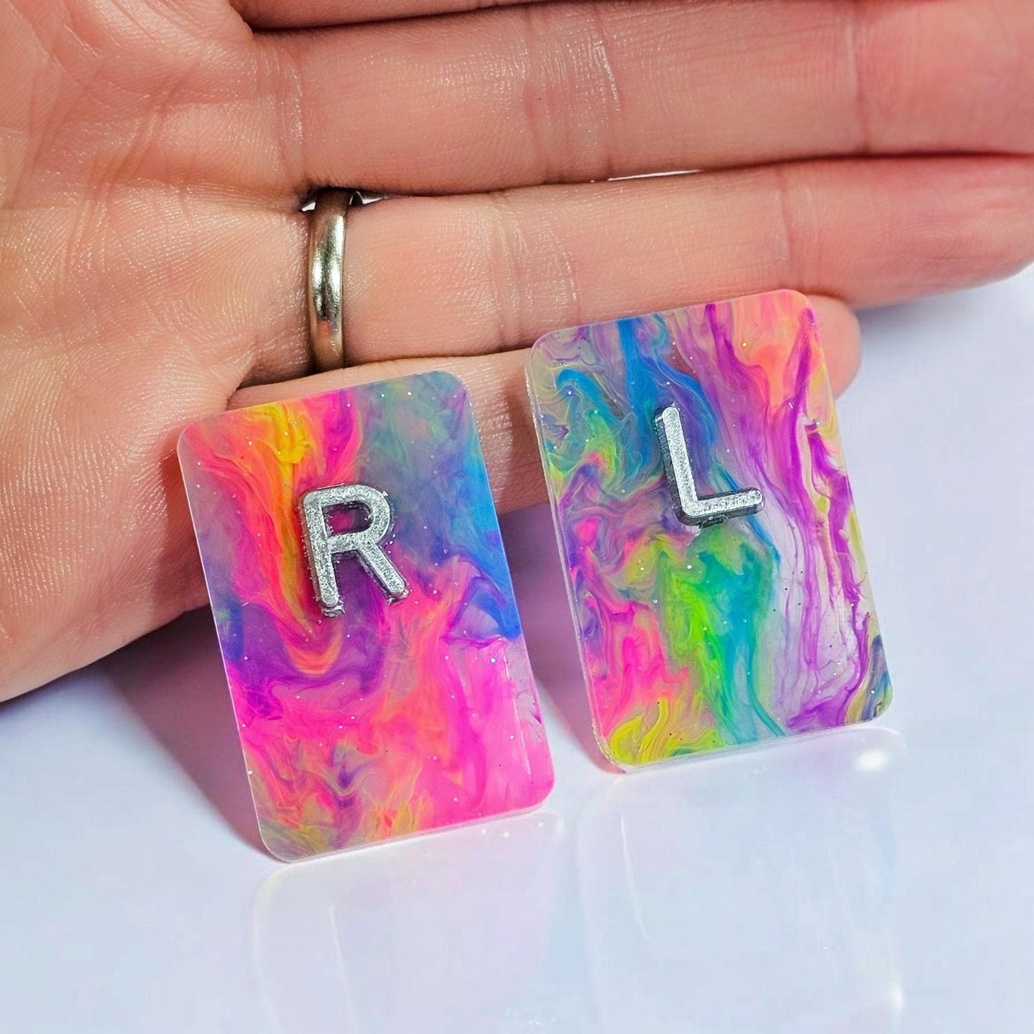 Rainbow Paint Pour X-ray Marker Set With Initials - Rainbow Xray ...