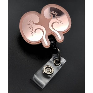 Kidney retractable badge reel office staff gift id badge holder nephro –  Art Altered