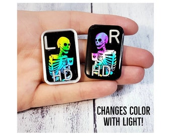 Holographic Skeleton X-Ray Marker Set - Coffee Xray Markers with Initials - Funny Xray Markers - Bones Xray Markers - Xray Gift