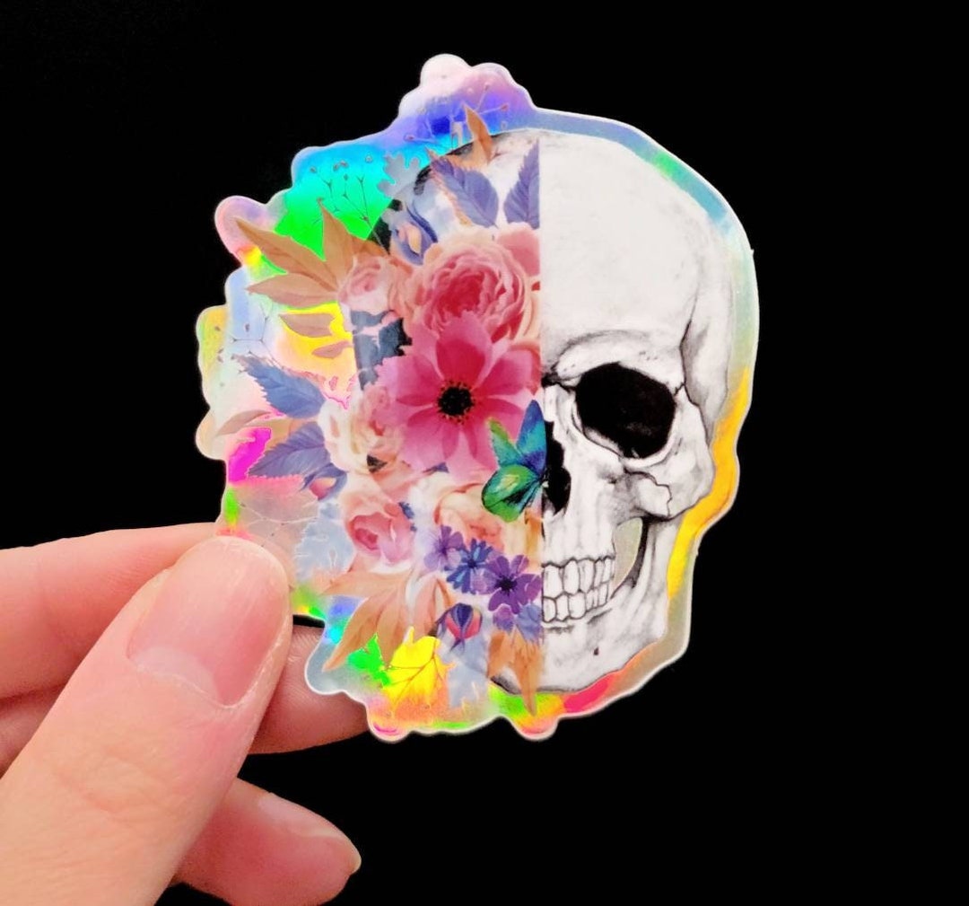 Radiology Sticker Xray Sticker Floral Skull Sticker Etsy