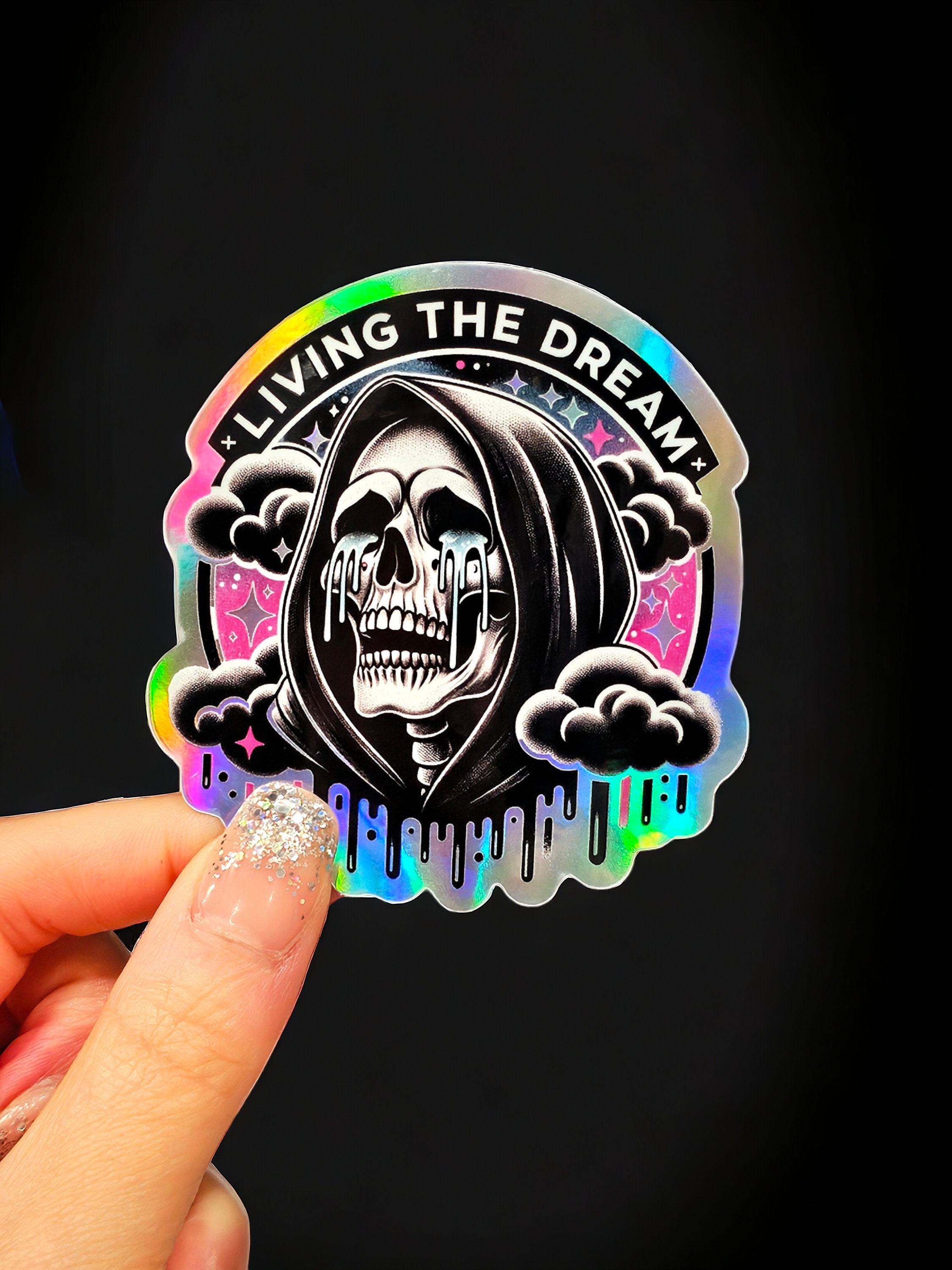 Living the Dream Sticker Funny Sticker Work Sticker Funny