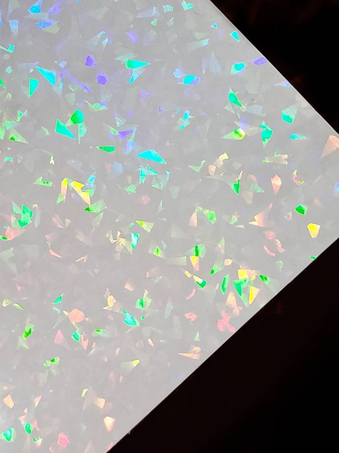 5 Sheets Cracked Glass Holographic Vinyl Sticker Laminate Etsy