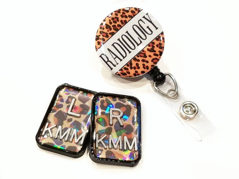 Cheetah Xray Marker and Badge Reel Bundle Radiology Badge Etsy
