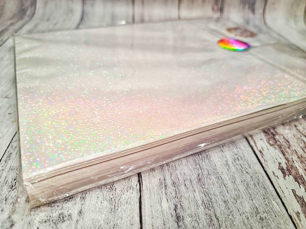30 Fogli Olografici Adesivi A4 Con Glitter - Decorativi Per DIY, Vinile Autoadesivo - Foto 7