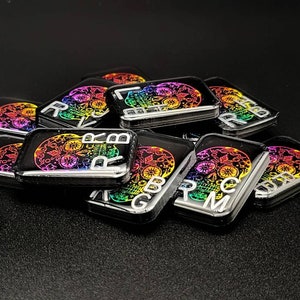 Rainbow Sugar Skull X-Ray Markers Colorful Xray Markers with Initials Rainbow X-Ray Marker Radiology Markers Rad Tech Gift image 2