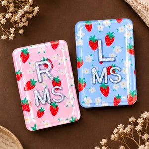 Floral Strawberry X-Ray Marker Set with Initials - Summer Xray Markers - Student Xray Markers, Radiology Marker Set, Fruit Xray Markers