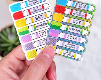 Blood Draw Order Sticker - Phlebotomy Sticker - Lab Tech Sticker - Blood Draw Sticker - Blood Draw Cheat Sheet - Blood Draw Reference