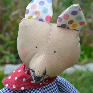 Cuddly doll / cuddly toy / stuffed toy -- Benni the fox handmade