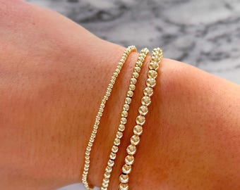 14k Gold gefüllte Perlen Armband nicht trüben