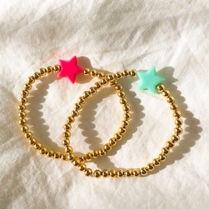 beaded bracelets :) clear elastic string + - Depop