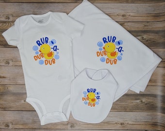 baby clothes with ducks on them
