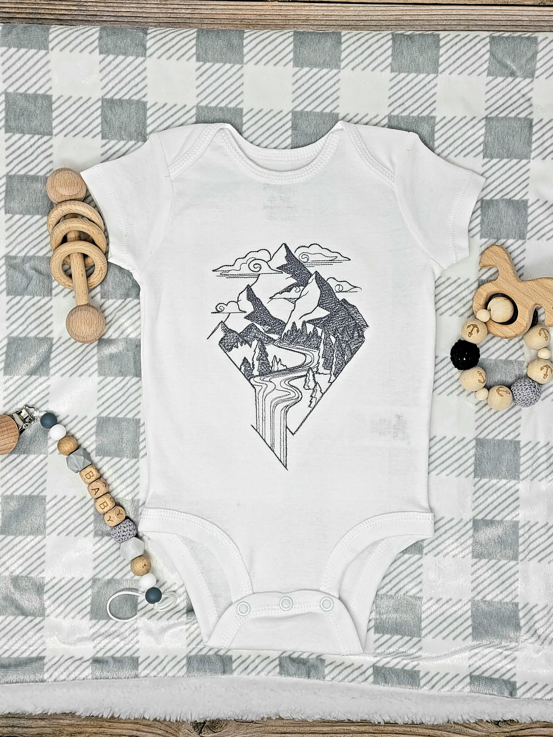 Mountain baby bodysuit hiking baby clothes baby shower gift Etsy