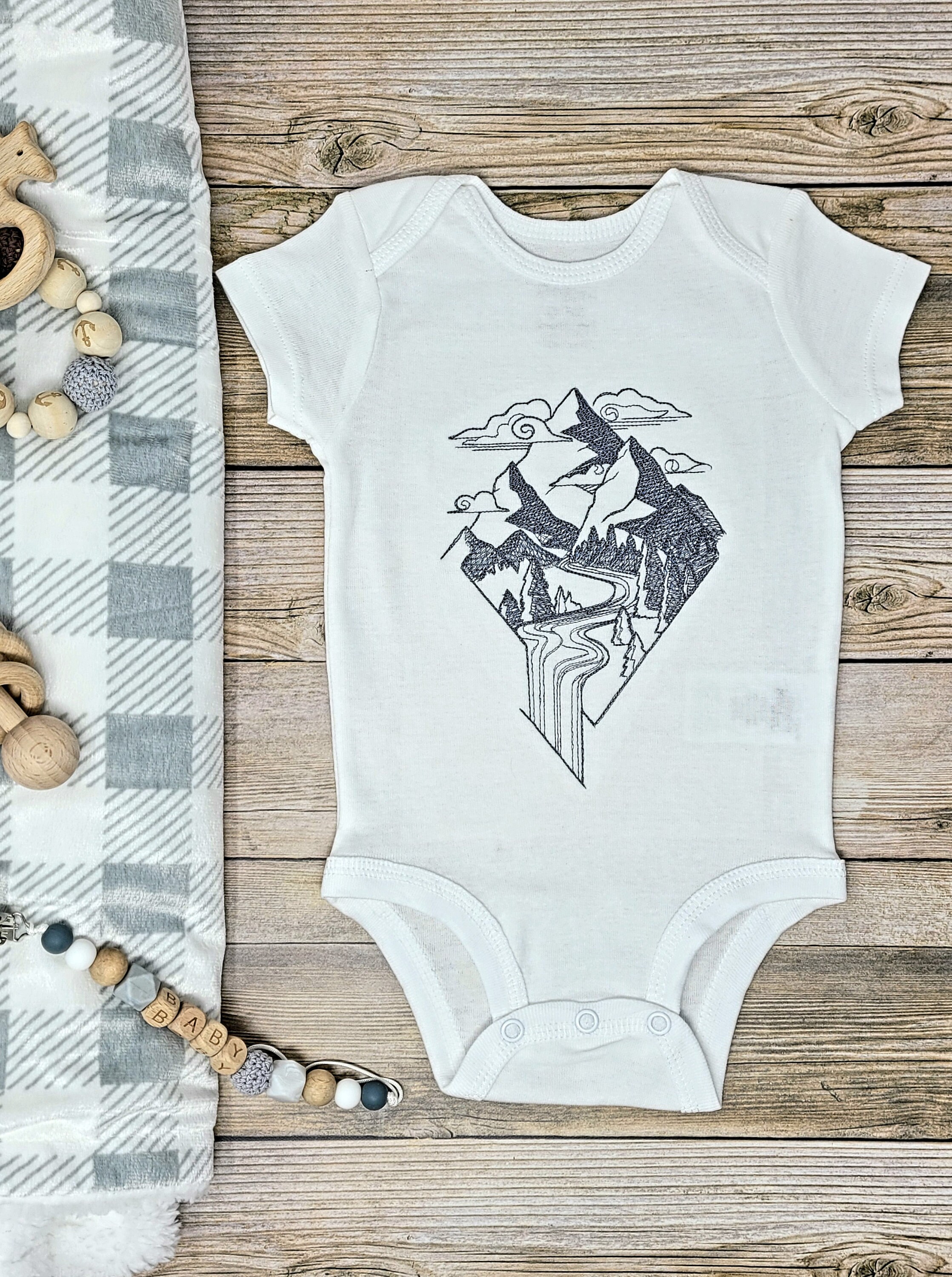 Mountain baby bodysuit hiking baby clothes baby shower gift Etsy