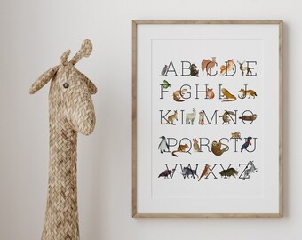 Animal Alphabet- art print