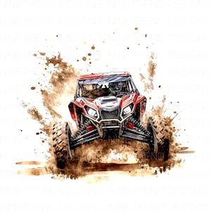 Watercolor Mud Utv PNG, Sublimation Designs Downloads, Instant Download Sublimation Graphics PNG