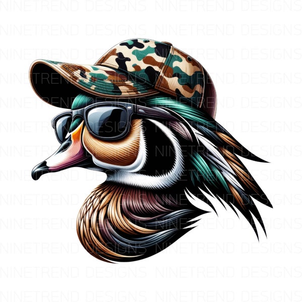 Watercolor Wood Duck Camo Hat PNG, Duck Hunting Sublimation Png, Duck Hunter Sublimation, Wood Duck Sublimation PNG, Commercial Use