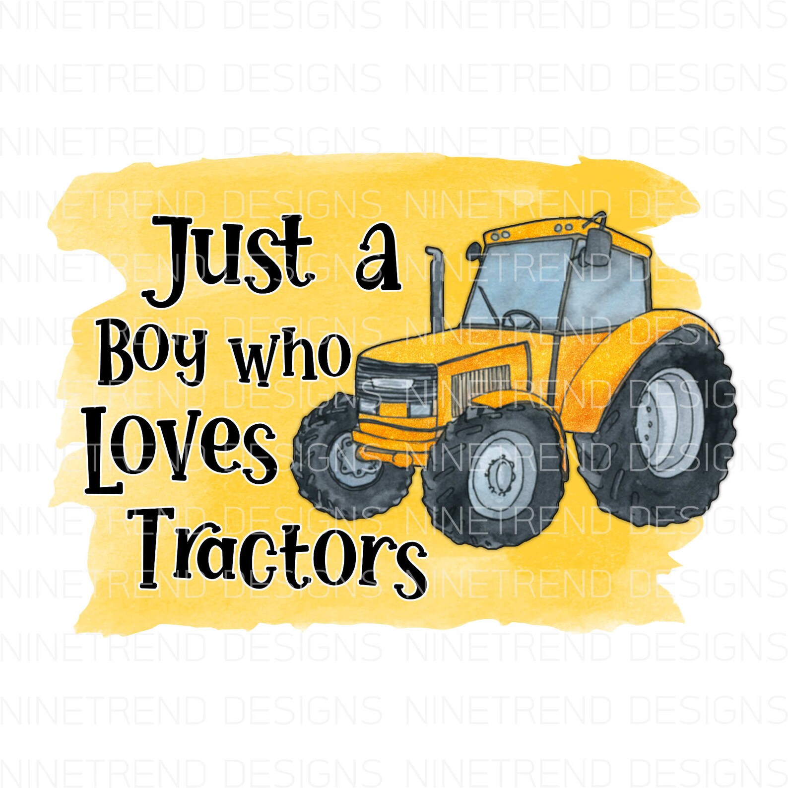 Just a Boy Who Loves Tractors PNG Tractors Sublimation Etsy